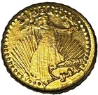 1/100oz Small Gold Coin w ST. GAUDENS Liberty on Obverse & US of A Eagle Reverse