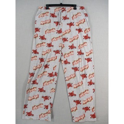 Kool-Aid Man Mad Engine Mens Gray Pajama Pants All Over Print Lounge Sleepwear