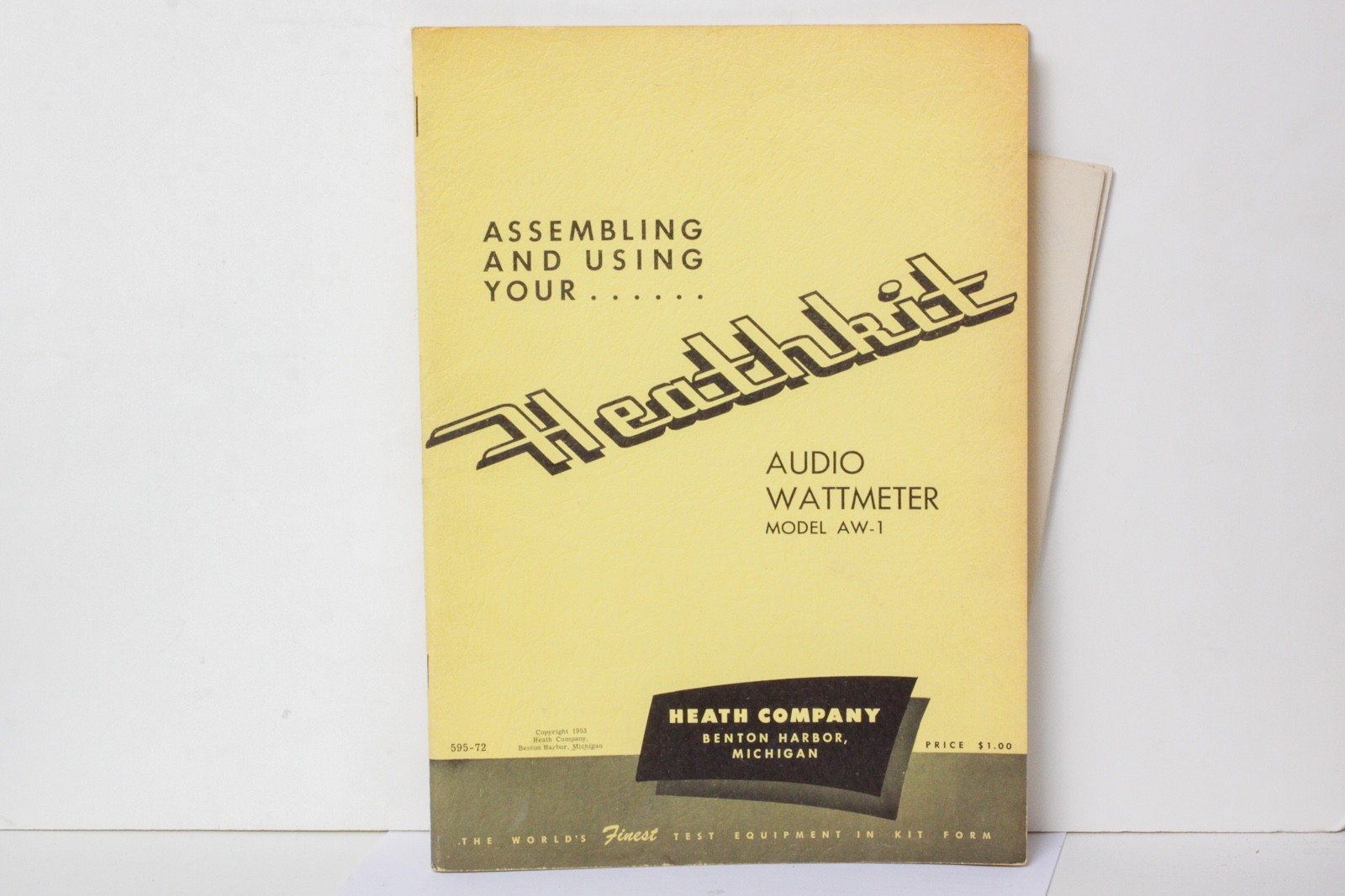 Heath Kit Audio Vacuum Tube Wattmeter Model AW-1 Construction Manual