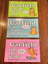 Vintage Jim Davis Garfield Comic Strip Books 6th, 7th, 8th Lot of 3 1983 & 1984