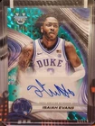 ISAIAH EVANS 2024-25 BOWMAN U BEST AUTOGRAPH TEAL GEOMETRIC AUTO /15
