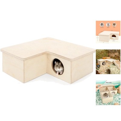 3-Chamber Hamster House Maze - Luxury Hideouts for Small Pet Exploration