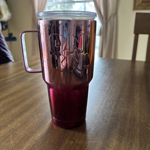 RARE DUNKIN Stainless Steel Tumbler 28 oz METALLIC PINK 2021