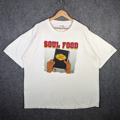 Vintage Jesus Shirt Mens XL White 90s Holy Bible Soul Food God Christian Quote