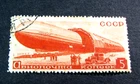 Russia Stamp Scott# C53 Airship "Pravda" 1934 Used H413