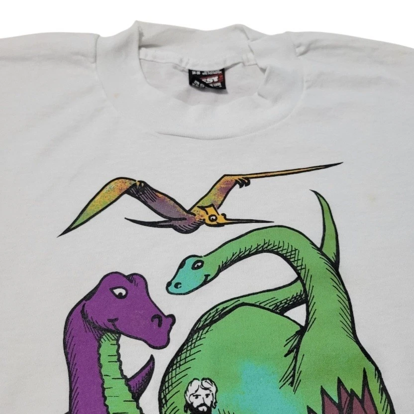 Camiseta Vintage Años 90 Fruit Of The Loom Talla XS Camiseta Jesús Estampado Gráfico Religioso Foto 3 de 4