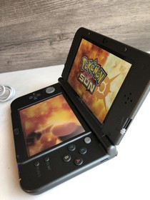 New Nintendo 3DS XL Gray/Black Console Pok&eacute;mon Bundle TESTED - TOP IPS SCREEN