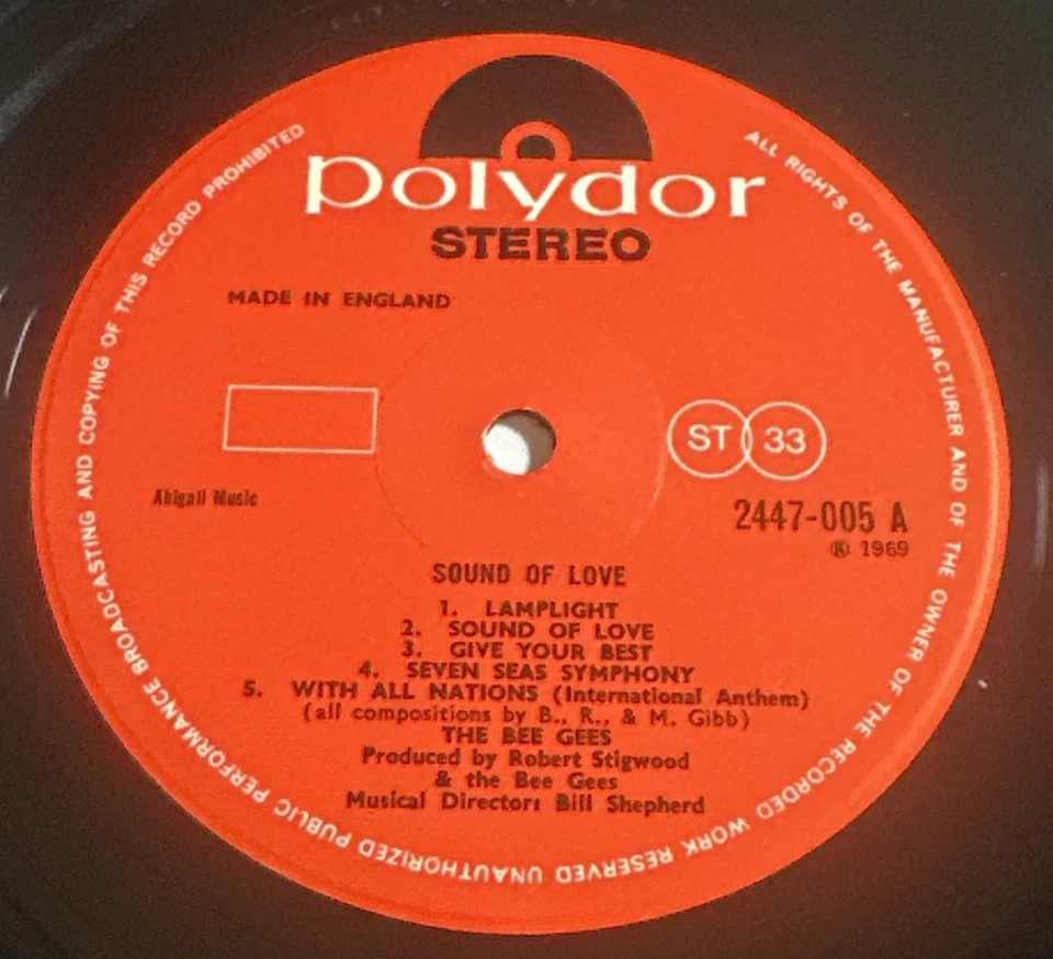 Bee Gees, Sound Of Love - Pop Rock Vinyl LP Record 1970 (2447 005) VG+ / VG+ - Image 4 of 4