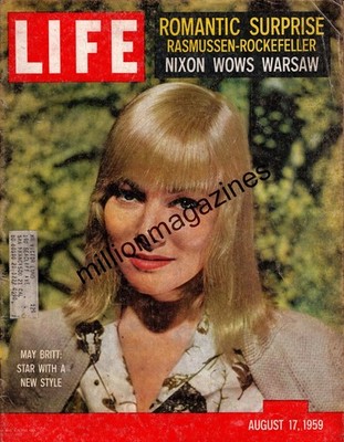 1959 Life August 17 - May Britt; Puerto Rico Party; Castro; Nixon in Poland;