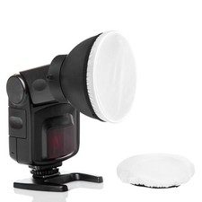2pcs 6.3" x 6.3" Soft Mini Flash Bounce Diffuser Cap, for Flashlight, White
