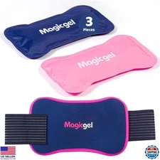 Reusable Magic Gel Ice Packs - 3 Pack (11"x5.5") | Flexible Hot & Cold Compress