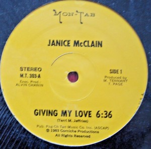 JANICE-McLAIN-Giving-My-Love-Number-One-On-My-Love-Chart-MAXI-MON-TAB-303-US