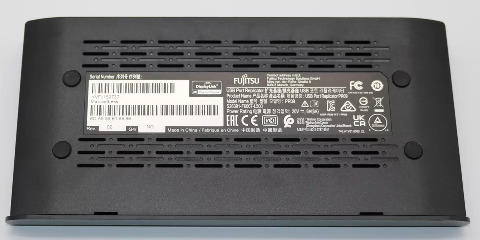 Fujitsu Port Replicator Model PR09 + USB C + 120W Fujitsu Netzteil für Lifebook - Bild 4 von 4