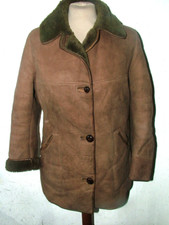 Vtg Ladies Nurseys Sheepskin Winter Coat Size 16 46in Chest