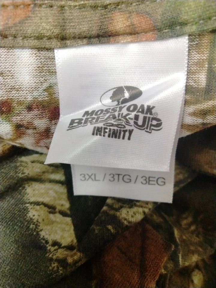 Mossy Oak Break Up Infinity Camouflage long sleeve Shirt Hunting Men’s 3XL NWT - Image 4 of 4