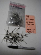 1N5404 Rectifier Diodes 400 V PIV, 3 A, NOS Bag of 60 pcs