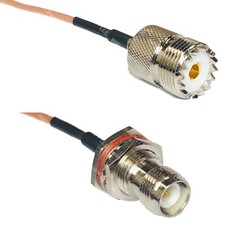 RG316 SO239 UHF Female to RP-TNC FEMALE BULKHEAD RF Cable Rapid-SHIP LOT