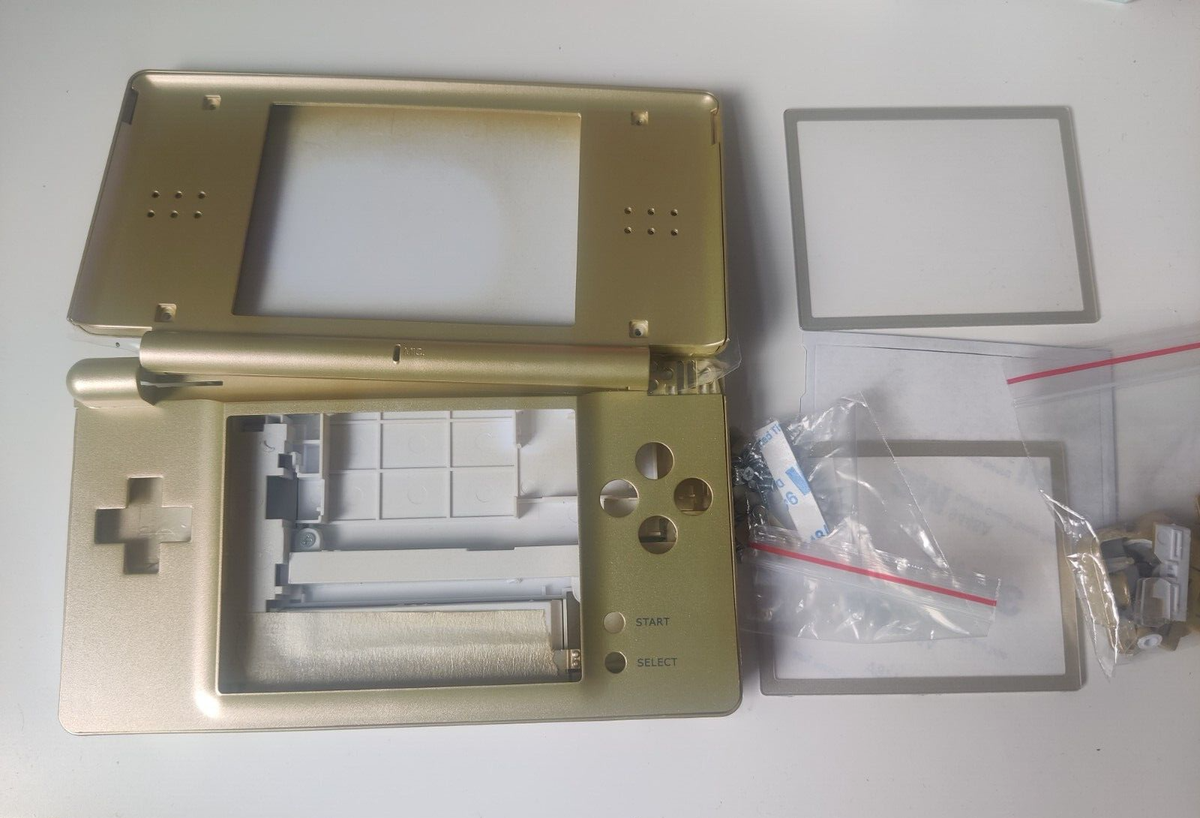 Nintendo DS Lite Zelda Triforce Complete Housing Shell & Screen