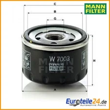 Oil filter Mann filter W7003 for Fiat Stilo Stilo multi wagon