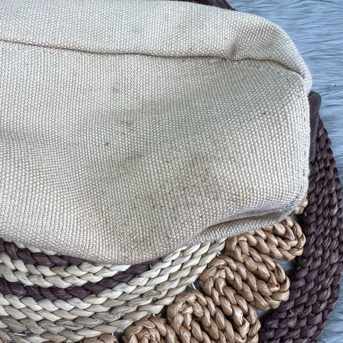 Borsa a tracolla vintage Frye marrone marrone marrone medio tela tracolla pelle - Foto 4 di 8