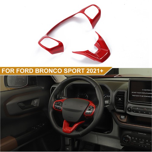 Red Steering Wheel Cover Trim For Ford Bronco Sport 21+/Maverick 22