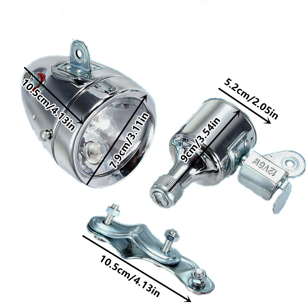 Bicycle Motorized Bike Friction Generator Dynamo Headlight Tail Light Kit 12V 6W eBay