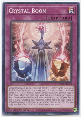 Yu-Gi-Oh! - Crystal Boon - SDCB-EN032 - Common - 1st Ed - NM/M - NEW