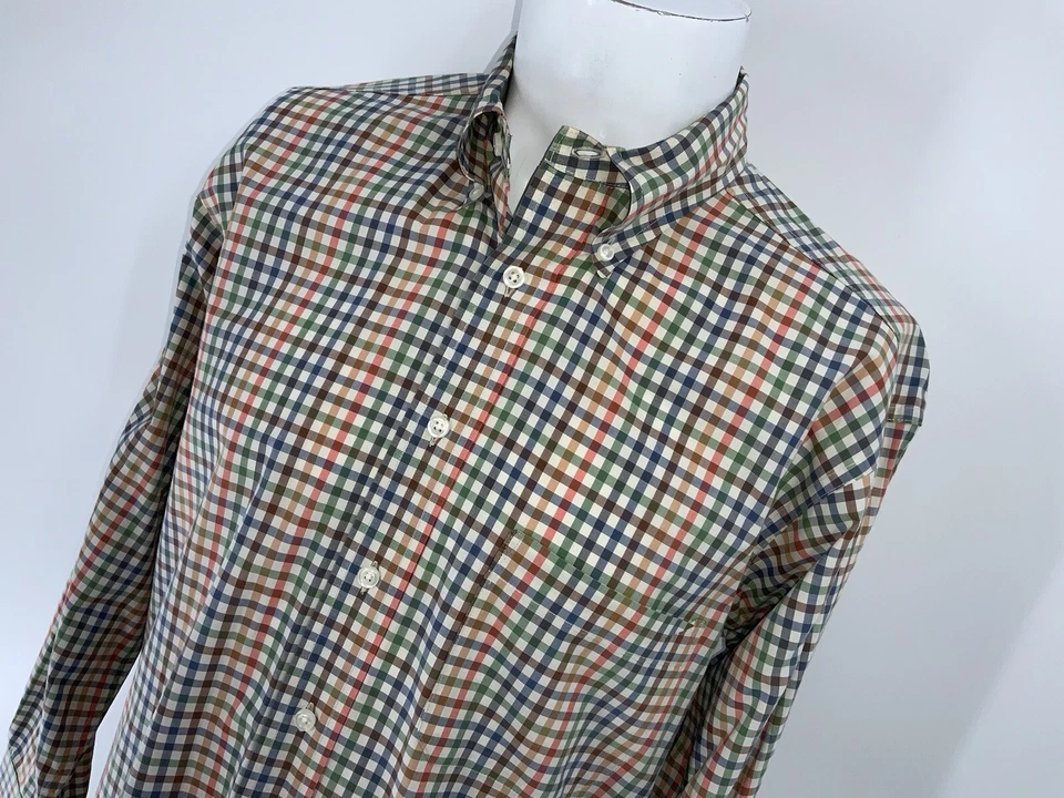 Camisa Abotonada Bills Khakis M Hombres Multicolor 100% Algodón Hecha en EE. UU. YGI W4-193 Foto 3 de 4