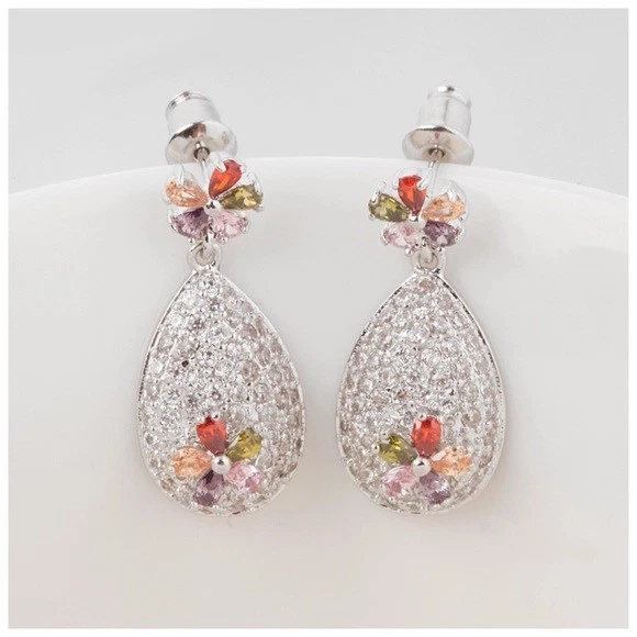 Made With Swarovski Crystals The Dorcas Teardrop Earrings S3 - Image 4 of 4