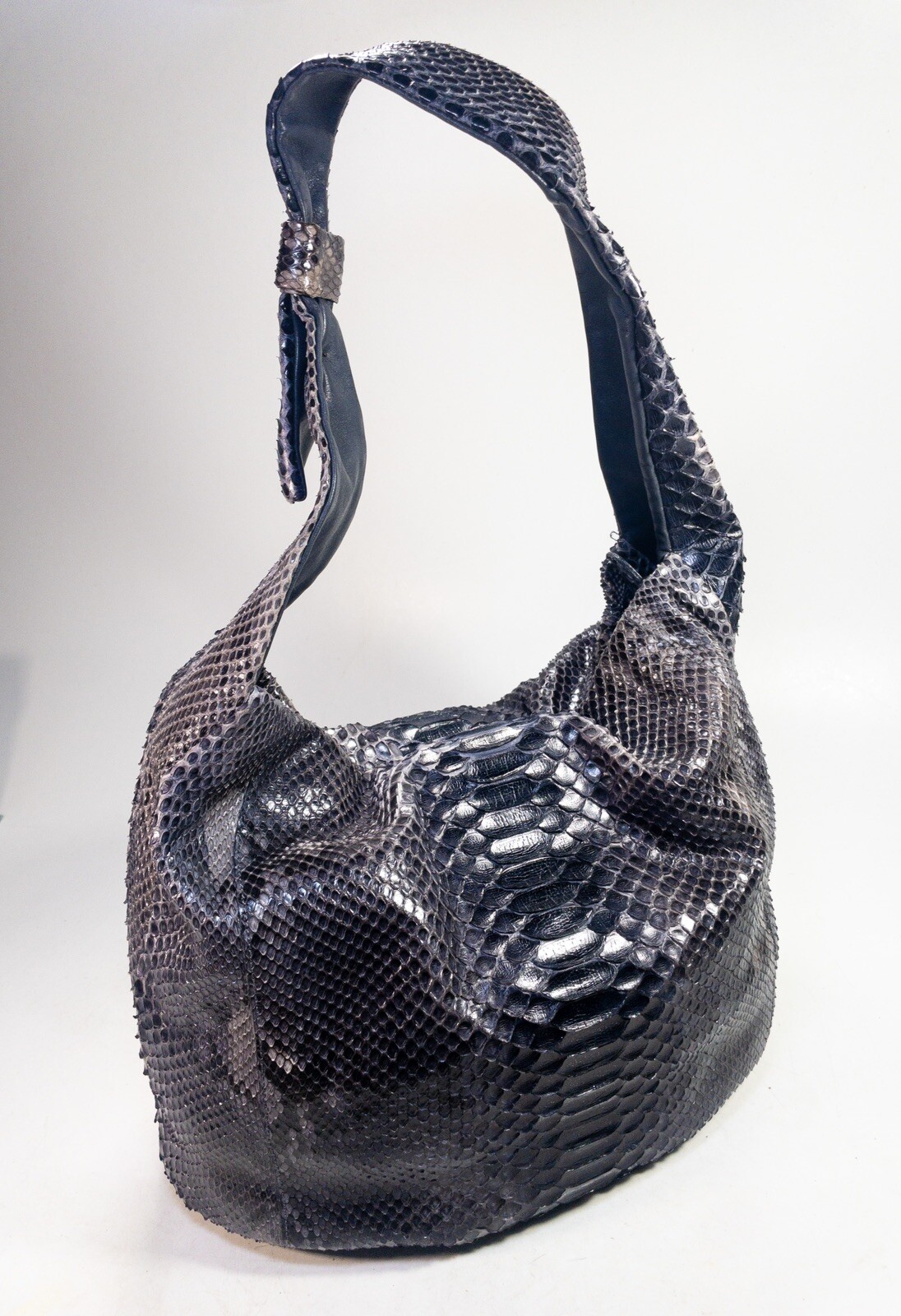 Ghibli Luxury Python Snakeskin Leather Slouchy Ho… - image 3