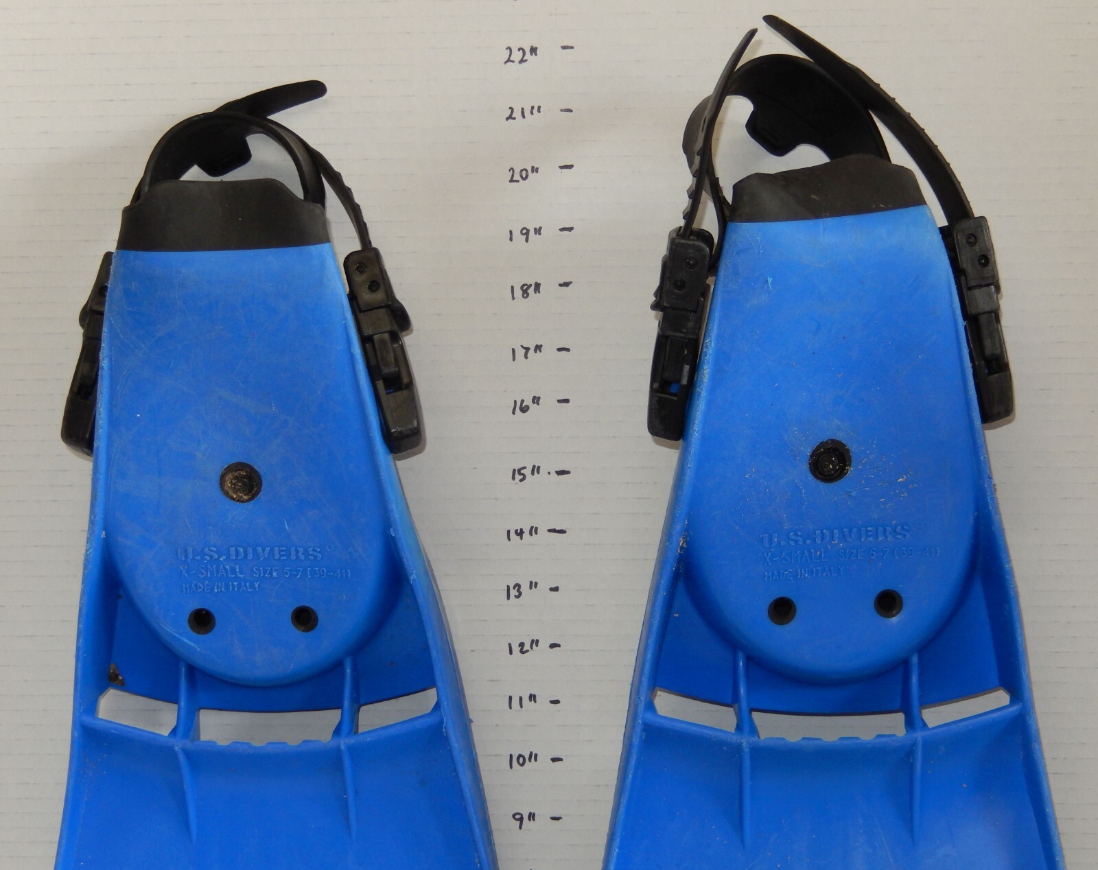 U.S. Divers Deep Sea Compro Scuba Diving Fins Size XS Xtra Small 5-7