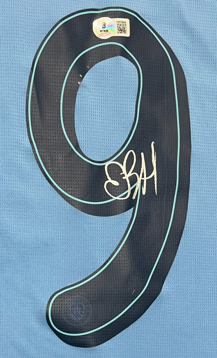 NEW 2024/25 Erling Haaland Signed Manchester City Blue Jersey