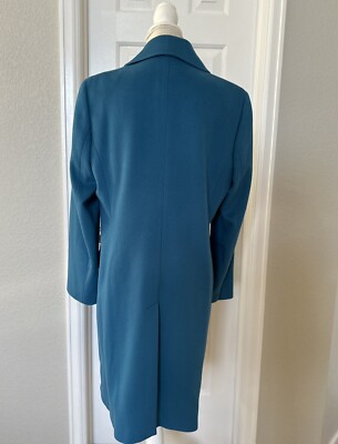 Brooks Brothers Wool Fly Front Coat Blue Sz 12 Brand New Vintage