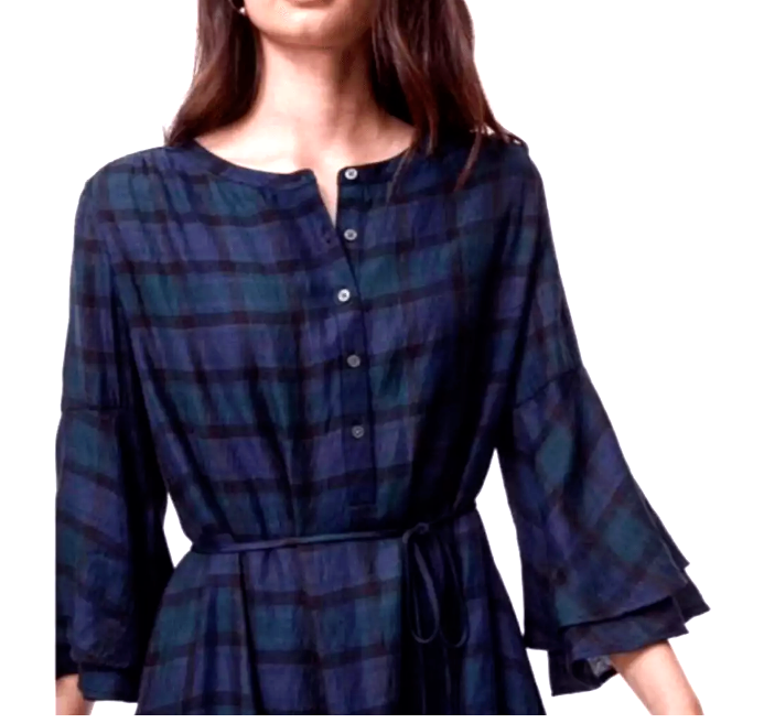 loft green plaid dress LOFT | Dresses | Nwt Loft Green Plaid Long Sleeve Dress Womens Size Small