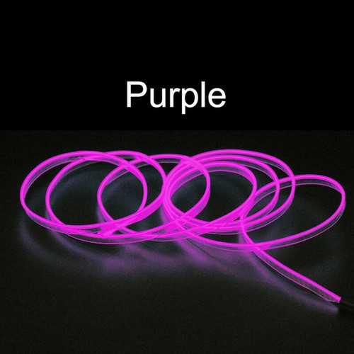 Flexible 1M 2M LED Neon Light Glow EL Wire Strip tube Rope Home Car Decor NEW - Picture 24 of 24