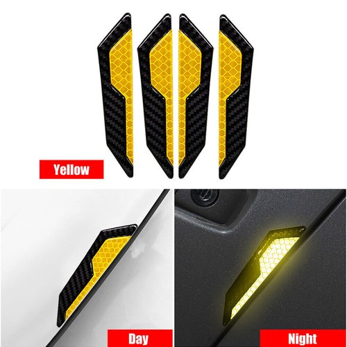4pcs Car Side Door Edge Scratch Protector Strip Reflective Sticker Accessories - Picture 9 of 12