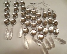 Lot 9 Acrylic 7  Drop Ornament-Chandelier ICICLE CLEAR-Katherine  s Collection