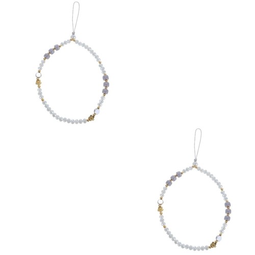 2 Count Mobile Phone Chain Cellphone Lanyard Beads Necklace Holder with
