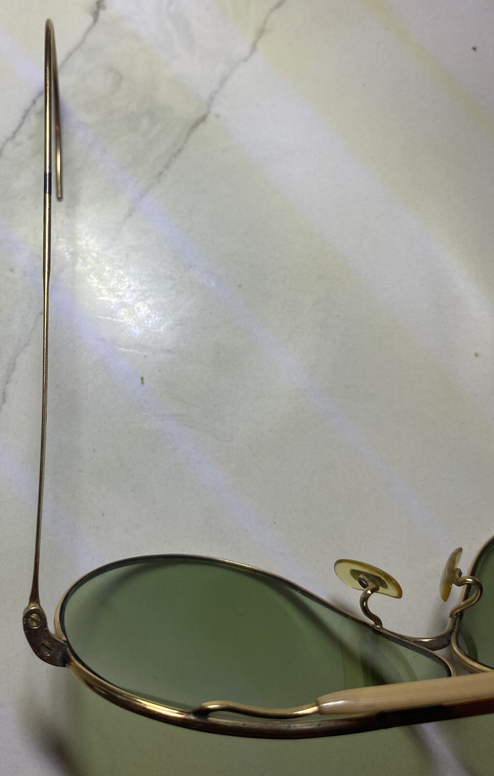 Vintage American Optical AO Ful-Vue Light Green 1/10 12k GF Aviator w/Case image 5