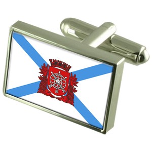 Rio De Janeiro City Brazil Sterling Silver Flag Cufflinks Engraved Box Ebay