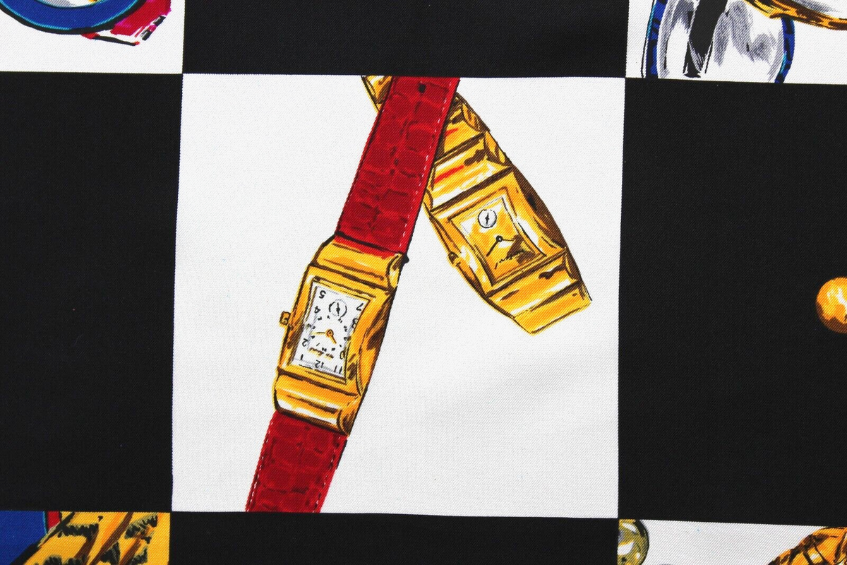 Foulard Vintage En Soie Karl Lagerfeld – Multicolore, Fait Main, Très Bon état
