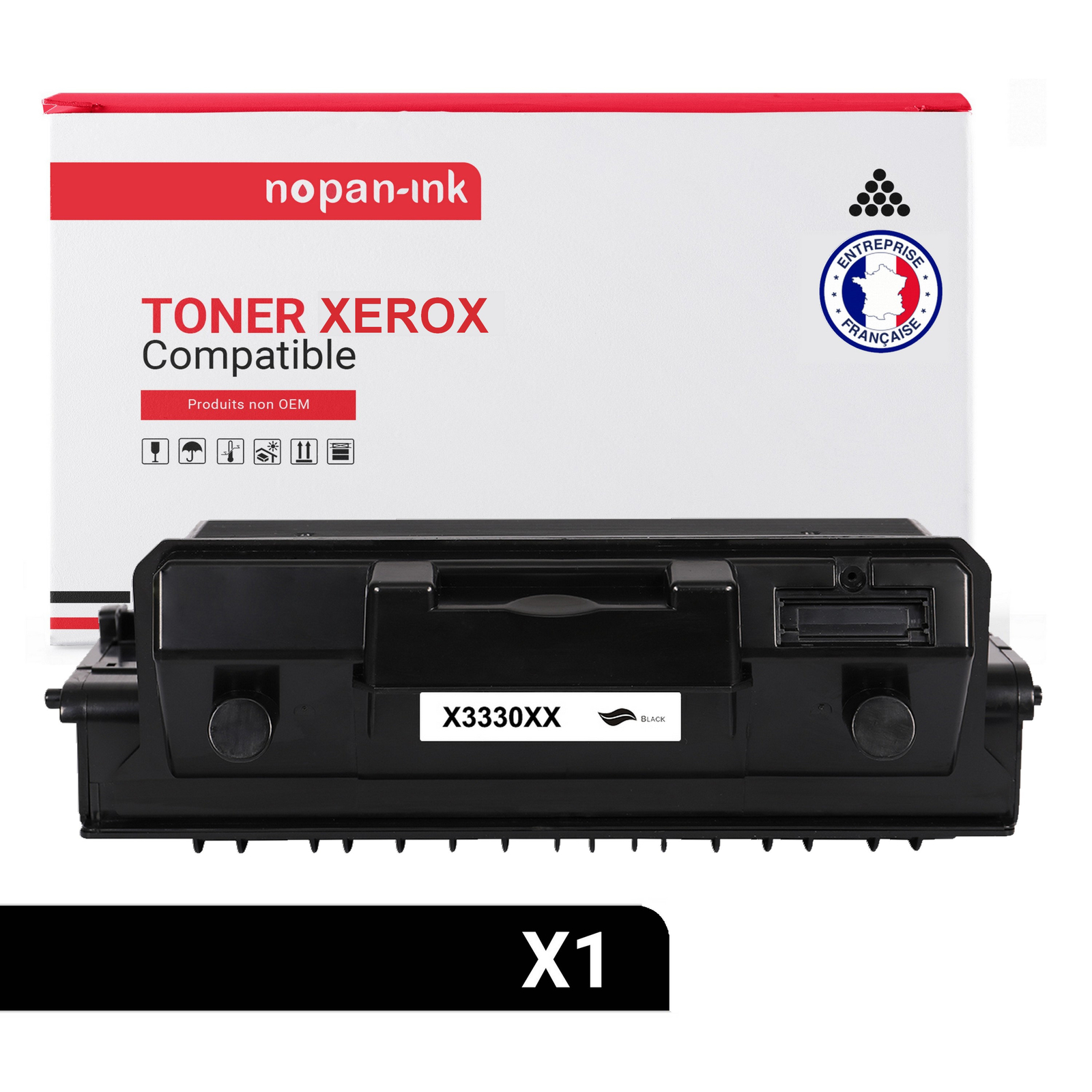 Toner 106R03624 Noir Compatible XEROX NOPAN-INK Haute Densité d'Encre