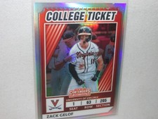 Zack Gelof * 2022 Panini Elite Extra Edition * College Ticket * Holo
