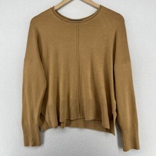 FRENCH CONNECTION Sweater S Della Rolled Neck Stretch Jumper Pullover Camel