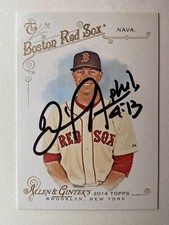 Daniel Nava Signed Topps #192 2014 Card Boston Red Sox Auto MLB RAD