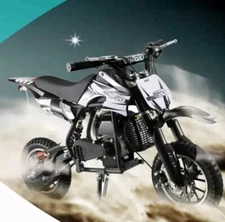 Mini Dirt Bike 49cc 2 Stroke Gas Bike With Off Road Tires Full Suspension -White