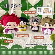12cm Haikyuu  Bokuto Kotaro Plush Doll Stuffed Hanging Toy Keychain Pendant