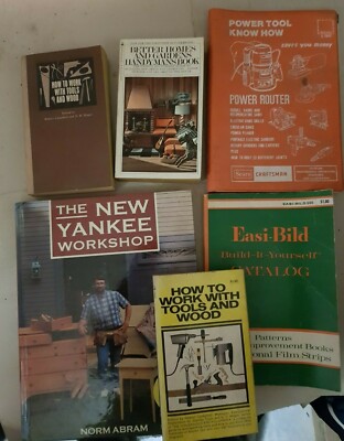 Various Woodworking Workshop and Tools Instructional Do It Yourself Build Books