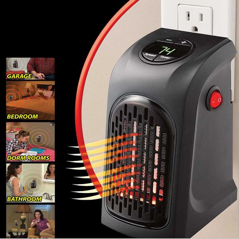 STUFA ELETTRICA 350W PORTATILE SPINA HANDY HEATER PRESA ELETTRICA DA 15° A  30 T1 | eBay