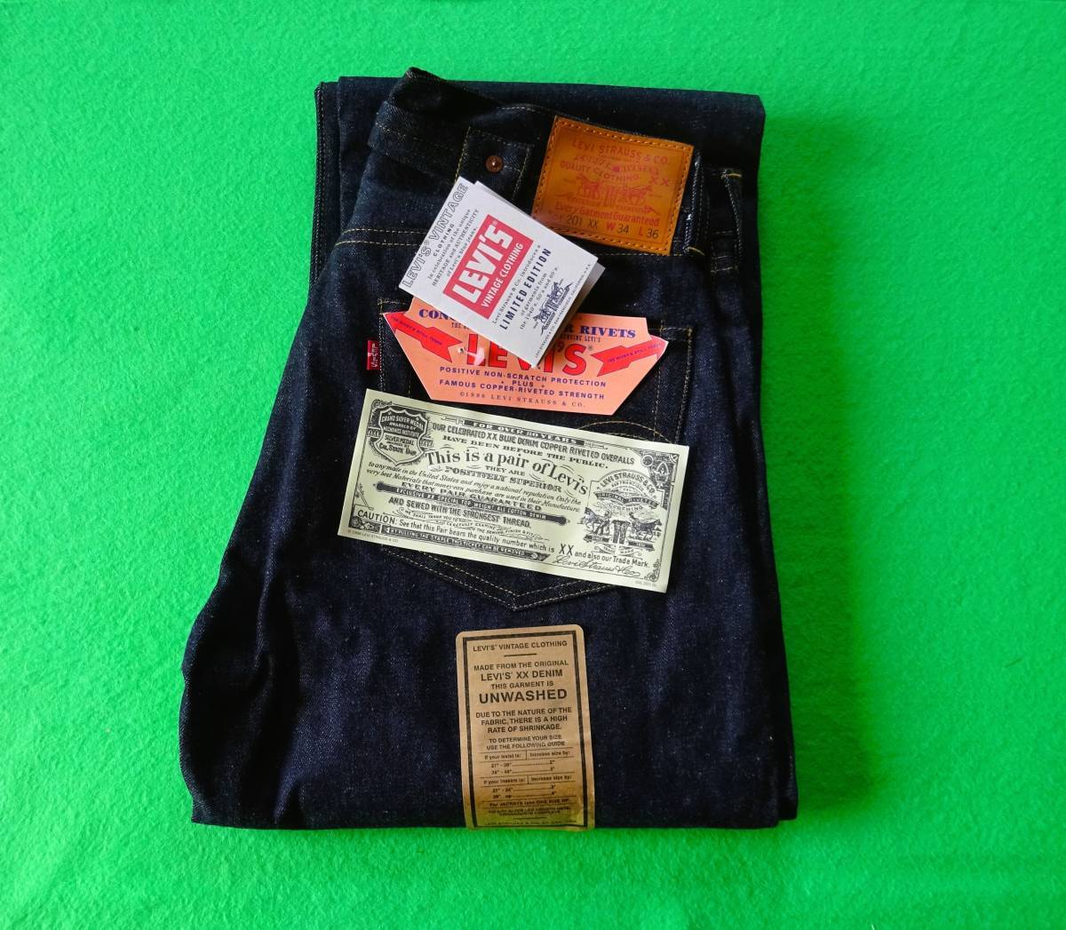 LEVI'S 201xx 201 0003 Rigid 30'S 1937 model Made in Valencia LEVI'S 201xx 201 0003 Rigid 30'S 1937 model Made in Valencia